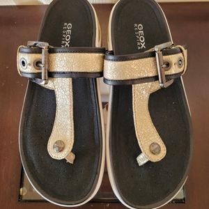 GEOX Ottaya Respira gold thong sandal